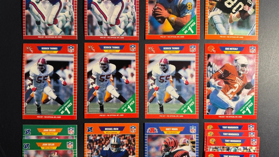 (16) Lote de novato de fútbol americano Pro Set 1989 AIKMAN IRVIN THURMAN THOMAS + Foto 3 de 4
