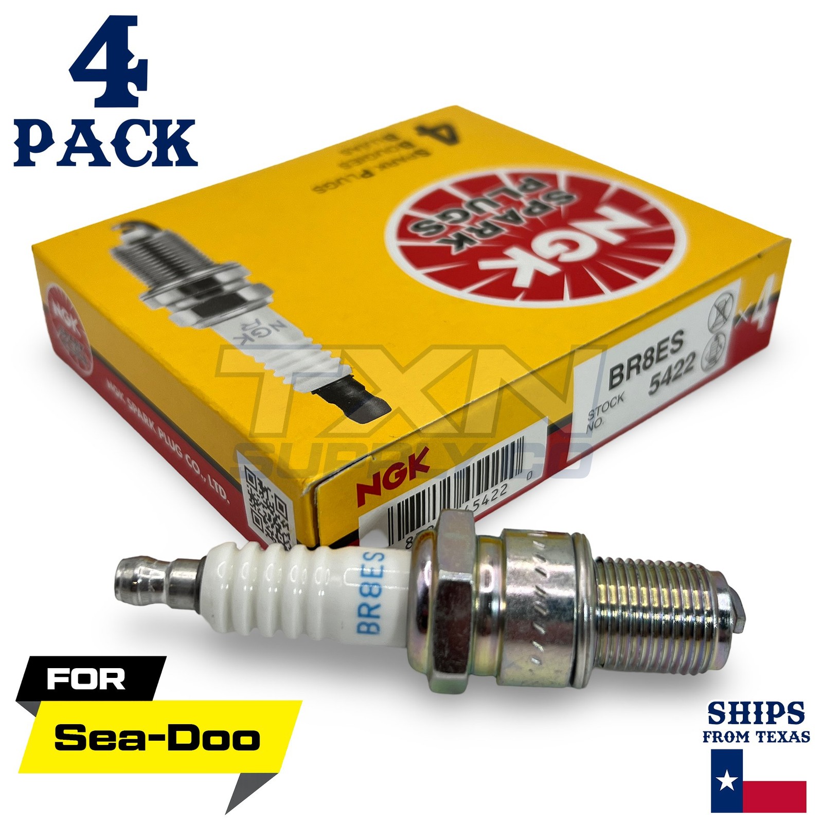 4 NGK Spark Plugs For Sea-Doo 580 587 650 657 717 720 787 800 947 951 XP GTX SP