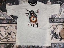 Vintage Native American Graphic T-Shirt Size Large Gray Art Print