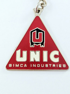 SCHLÜSSELANHÄNGER - LKW UNIC Schwerlast - SIMCA INDUSTRIES 60er Jahre - Metall LACKIERT -