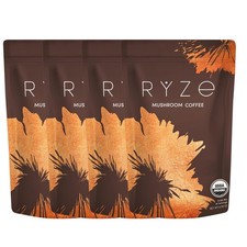 4PACK Ryze Organic Mushroom Coffee Instant Coffee 30 Servings New Free Shipping