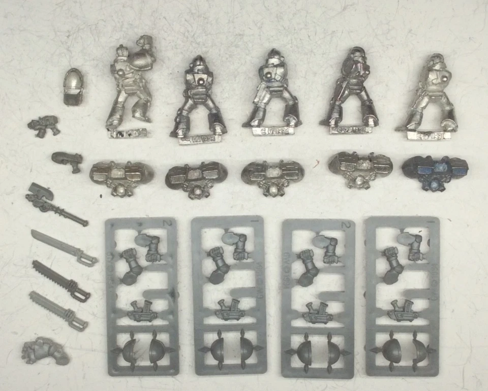 Games Workshop - WH40k Vintage Space Marine Assault Squad - Citadel Metal OOP A - Image 2 of 2