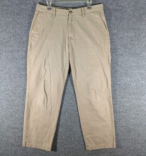 Nautica Pants Mens Size 34x30 Clipper Flat Front Khakis Cotton Straight Leg