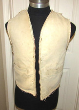 Vintage Carhartt Vest Sherpa Lined Size M DISTRESSED CONDITION SEE PICTURES