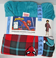 Spiderman Kids Oversized Hooded Pullover Robe Size L/XL