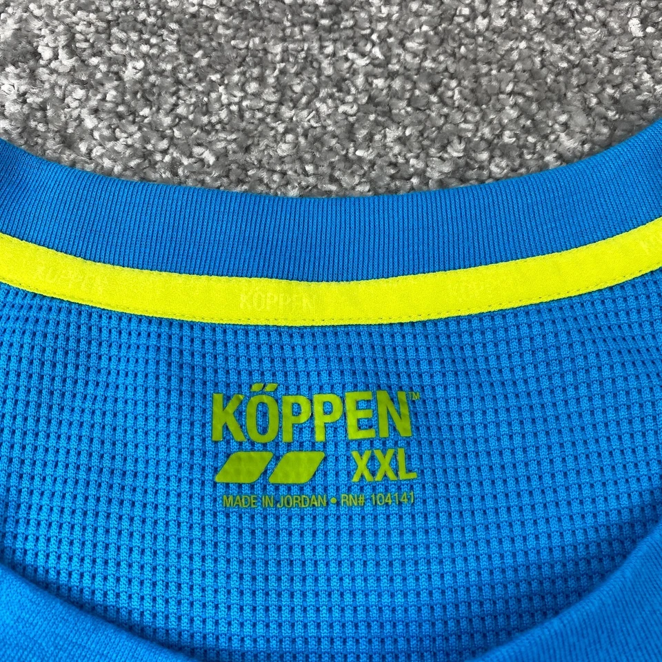 Camisa Pullover Atlética Henley Koppen Para Hombre Talla XXL Azul Manga Larga Poliéster Foto 3 de 4