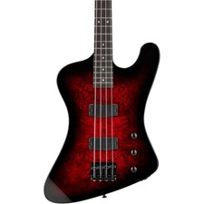 ESP LTD Phoenix-204DX 4-String Bass Guitar, Rosewood Fingerboard, Red Burst