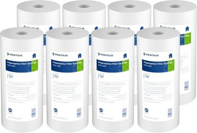 8 x Pentair Pentek DGD-5005 Big Blue Water Filter 10'' Whole House Sediment Filt