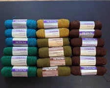 VTG MELROSE CRAVALAINE/CRAVENELLA YARN - 18 Skeins Wool/Rayon 300 Yds NOS