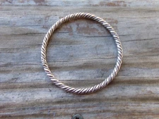 925  Solid Rope Twist Bangle Bracelet, Sterling Silver,,  25.40 gr not scrap