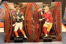 2024 select Turbocharged football Lot Of 2 Brock Purdy #19 And Joe Burrow #7