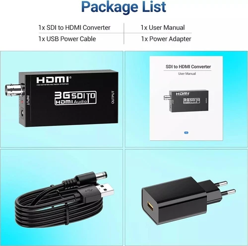 Convertitore SDI a HDMI Tleoosy Supporto Segnale 3G-SDI/HD-SDI/SD-SDI - Imagen 4 de 7
