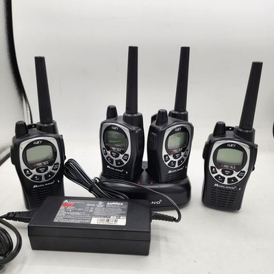 Midland Walkie Talkie GXT 1000G Xtra Talk Set of 4 With Charger 18CVP8-Rev B