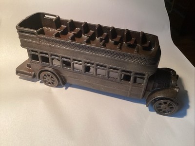 Old Cast Iron Double Decker Bus,11 x3 