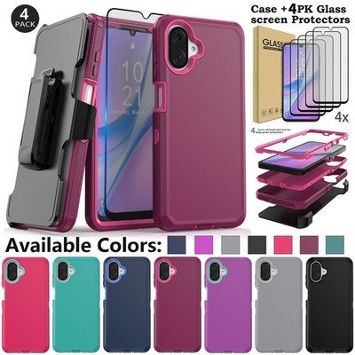 For Samsung Galaxy A07 Case with Belt Clip Screen Protector Holster Phone Cover