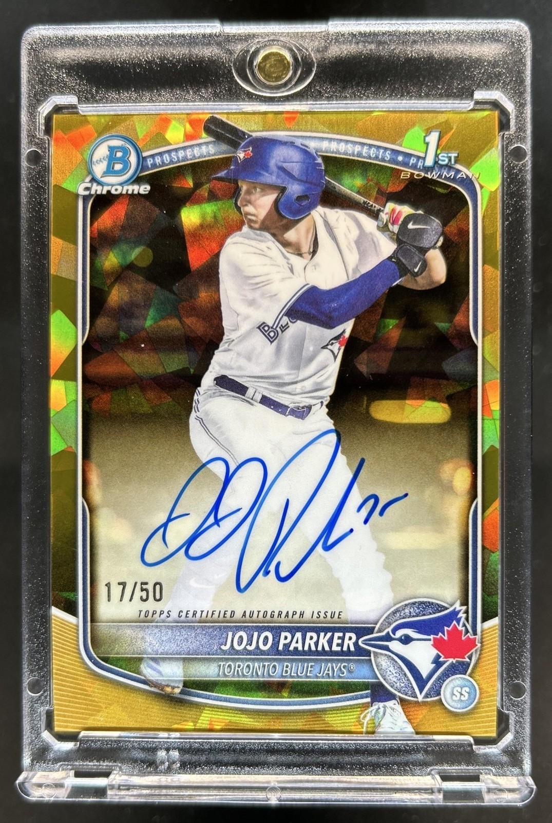 2025 Bowman Draft Sapphire JoJo Parker Chrome Auto Gold Refractor 1st #/50