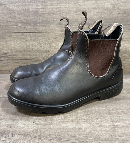 Blundstone Tasmania Chelsea Boots Dark Brown Leather Mens Size UK 10 US 11