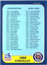 Click to enlarge Checklist: White Sox / Tigers / Expos / Orioles