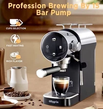 Semi Automatic Espresso Machine 15 Bar • Compact Design • Italian Style