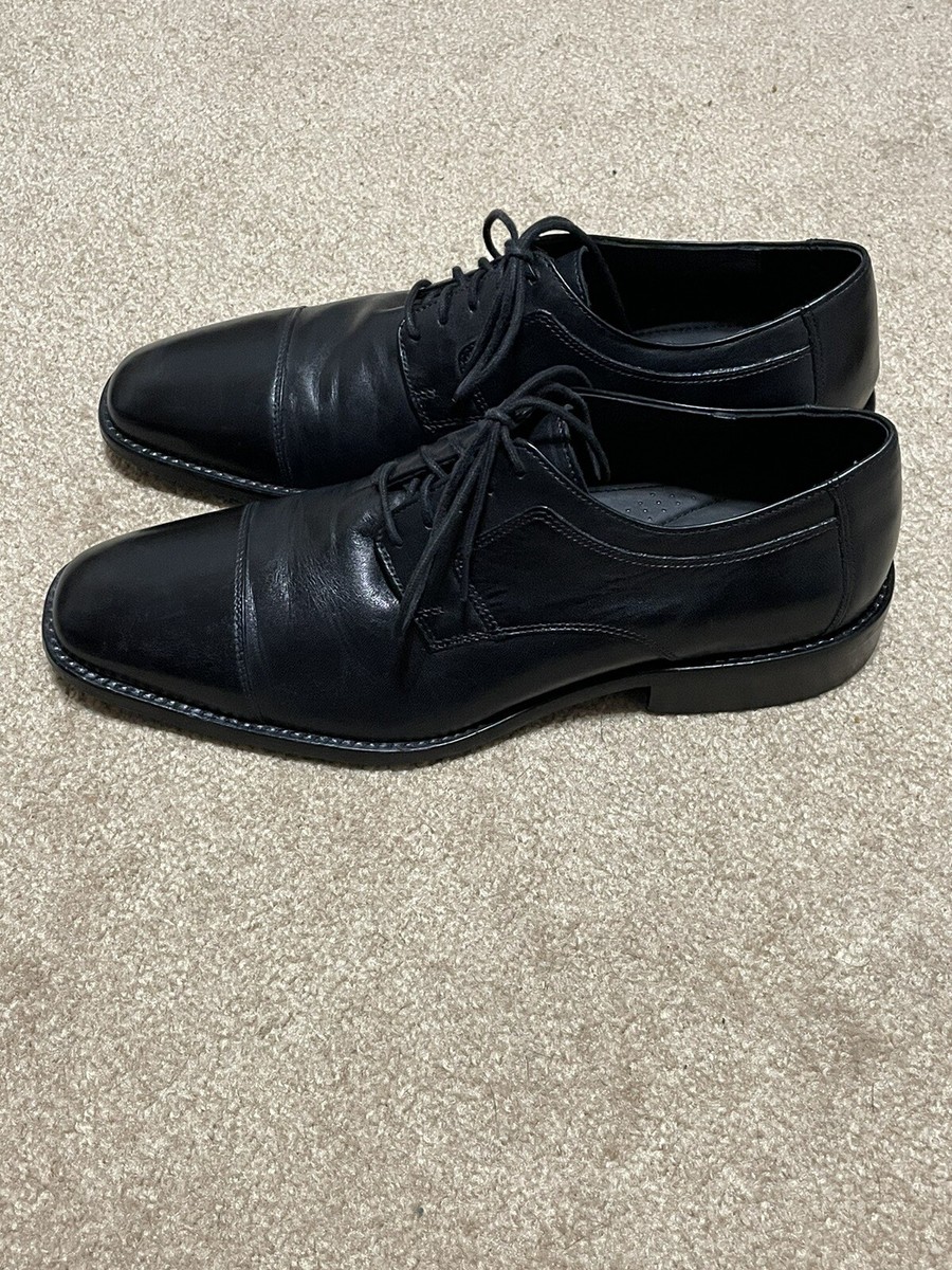JOHNSTON & MURPHY 59-11567 Black Leather Cap Toe Shoes Men display picture 2