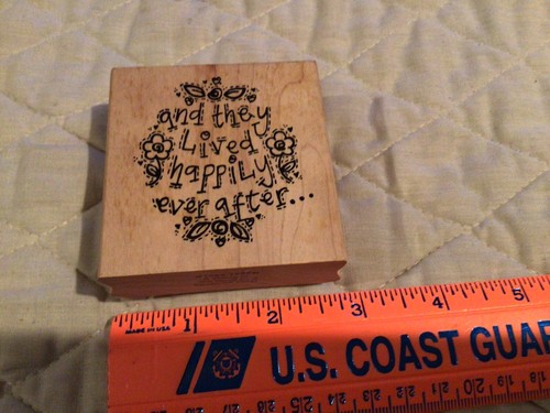 WORDS SAYINGS Rubber Stamp by A Stamp in the Hand They Lived Happily Ever After - Picture 2 of 5