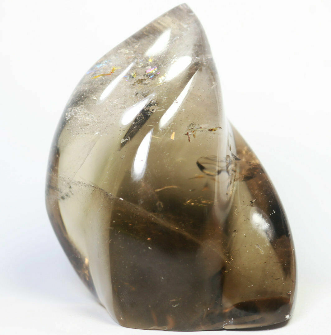 Natural Smoky Citrine Quartz Crystal Freeform Reiki Statue 256g