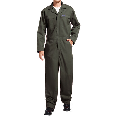HISEA Men's Long Sleeve Coverall Workwear Jumpsuit Boilersuit Anti