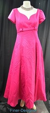 Jordan wedding Dress formal gown vintage 80 hot pink ankle dress SZ 9 10 VTG NEW