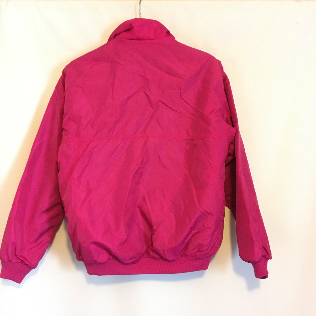 Vtg 90s Patagonia Shell Synchilla Bomber Jacket Made In USA Womens 14 PINK