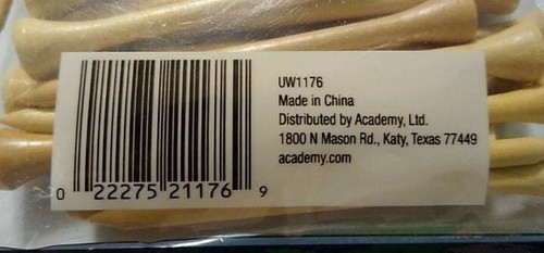 🔥Wilson Ultra BLK Golf Tees 3-1/4" Natural Hardwood Traditional Design 50 Count - Picture 4 of 4