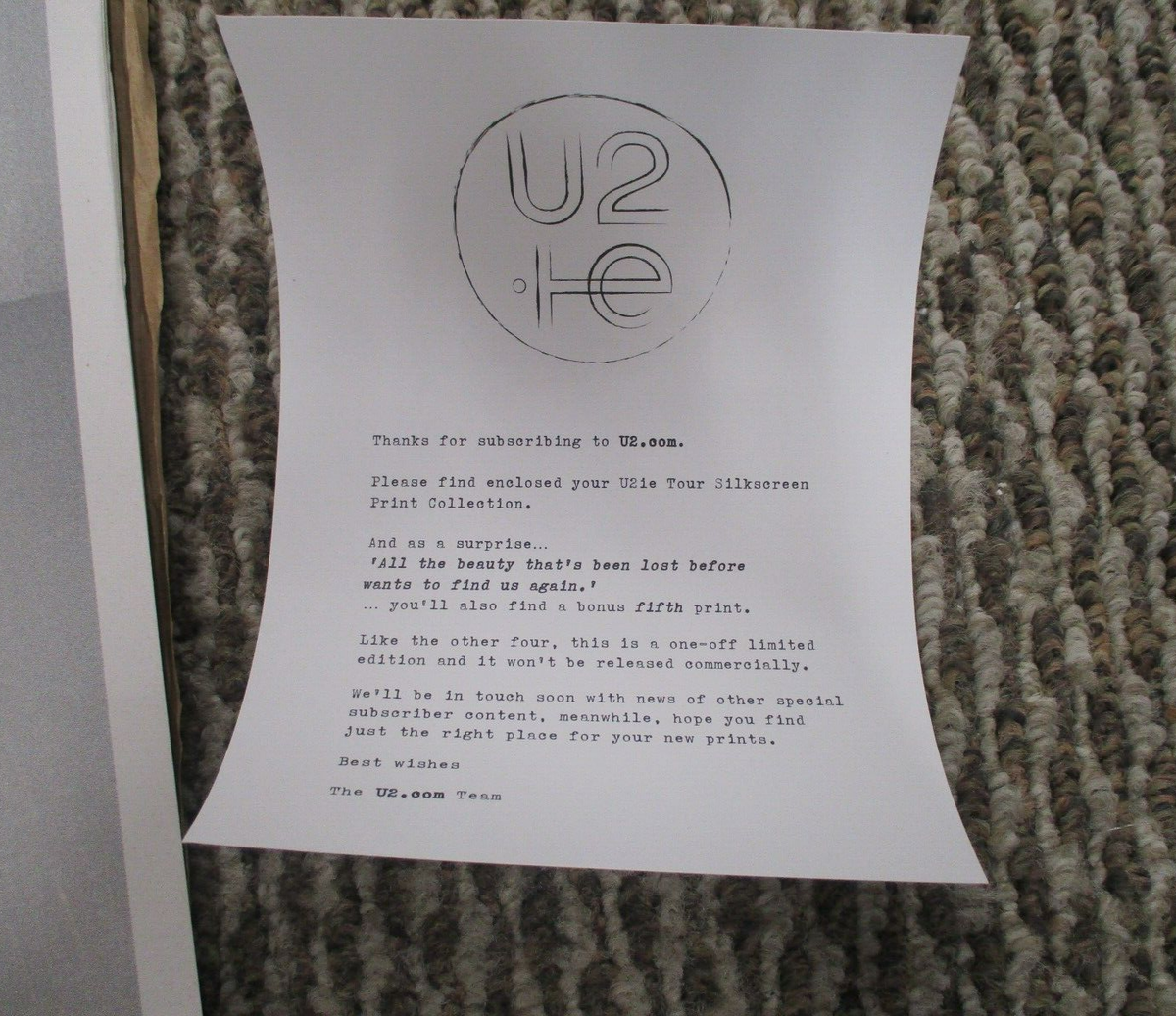 U2 Set of 5 Concert Tour Posters Innocence + Experience EX-MT