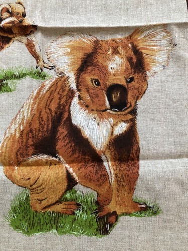 VINTAGE AUSTRALIAN KOALA BEAR SOUVENIR TEA TOWEL GAINSBOROUGH NWOT - Foto 5 di 5
