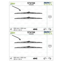 2x Valeo 574194 Wischblatt Vorne für Mercedes-Benz 638/2 W639 W638