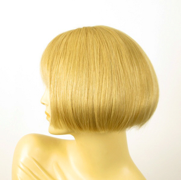 Perruque Femme 100% Cheveux Naturels Courte Blonde - Réf ELISA 22 - Neuf Avec étiquettes