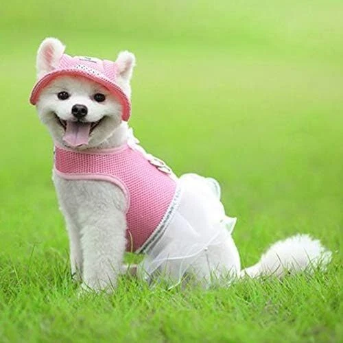 Dog Harness Dresses for Small Dogs Girl Cute Pet Puppy Cat Vest Clothes - Image 3 of 4