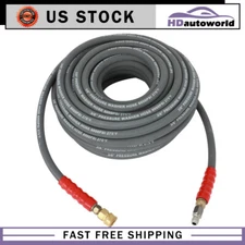 3/8" x 100ft 6000psi Hot Water Pressure Washer Hose 2-Braid R2 Gray