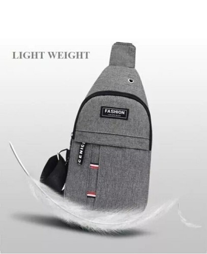 Men's Crossbody Chest Bag Oxford Cloth Fashionable Multi-Pu Blue Black Grey - Picture 8 of 14