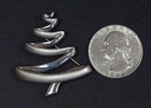 Vintage Signed B.A.B BA BALLOU 925 Sterling Silver Christmas Tree Brooch Pin   — photo 5