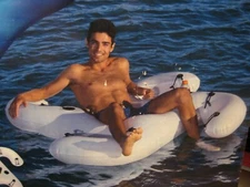 Pool Party Water Fun Cooler Z Float With Handles & Cup Holders 73" x 73" White