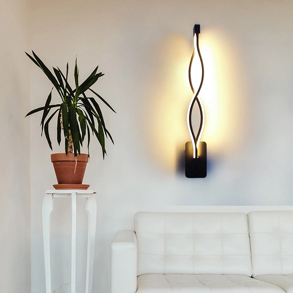 16W Modern Spiral Wall Lamp Creative Bedroom Aisle Bedside Lamp Living Room