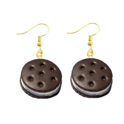 Kekse,  Earrings,Ohrringe, Oreo