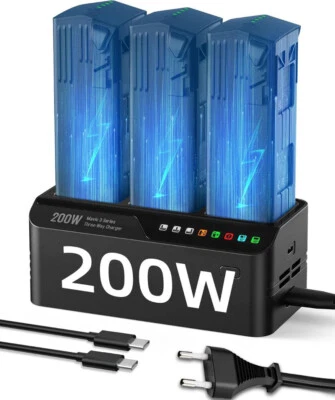 LKTOP (MC336) 200W 3-fach Ladegerät für DJI Mavic 3