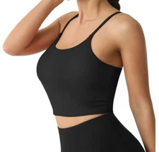 Letsfit Es6 Adjustable Sports Crop Tank Top Bra Yoga Running Workout