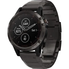 Garmin Fenix 5 Plus Sapphire Multisport GPS SmartWatch, Carbon Gray DLC Titanium