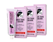 3 Pack of Genuine Black and White Skin Tone Cream 1.5 oz Tubes