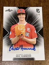 ERIC HAMMOND 2020 Leaf Perfect Game GAMEDAY BLACK AUTOGRAPH #1/4 USC TROJANS