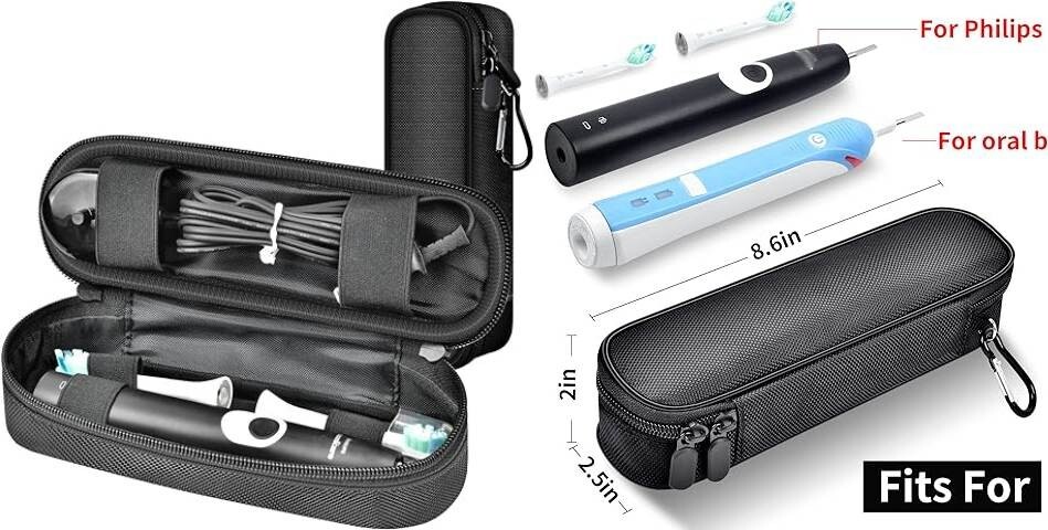 Estuche de viaje para cepillo de dientes eléctrico Compatible con