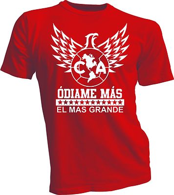 Club America Mexico Aguilas Camiseta T Shirt Odiame Mas Red Soccer Football  new