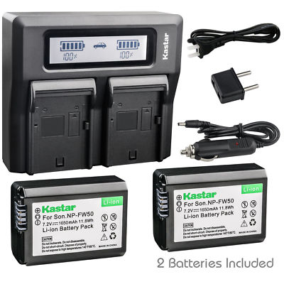 NP-FW50 Battery or Dual Charger for Sony NEX-3 NEX-6 NEX-7 NEX-C3 NEX-C5 NEX-F3
