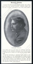 1914 Leonard Borwick photo upcoming US piano tour vintage print article